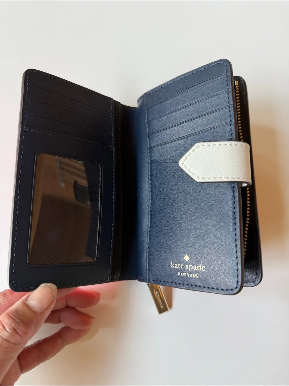 Kate Spade Staci Colorblock Saffiano Leather Medium Compact Bifold Wallet